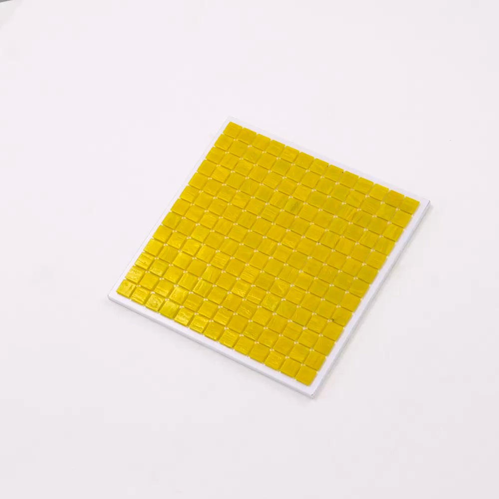 Canary Yellow 12 x 12 Glossy Glass Mosaic Tile