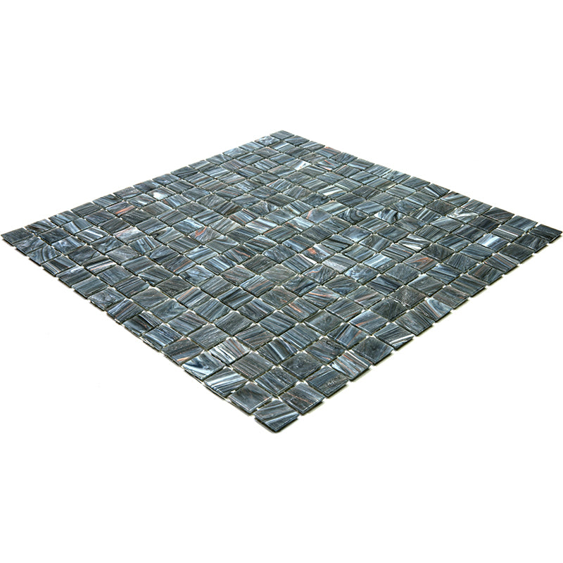 Cosmic Gray 12 x 12 Glossy Glass Mosaic Tile