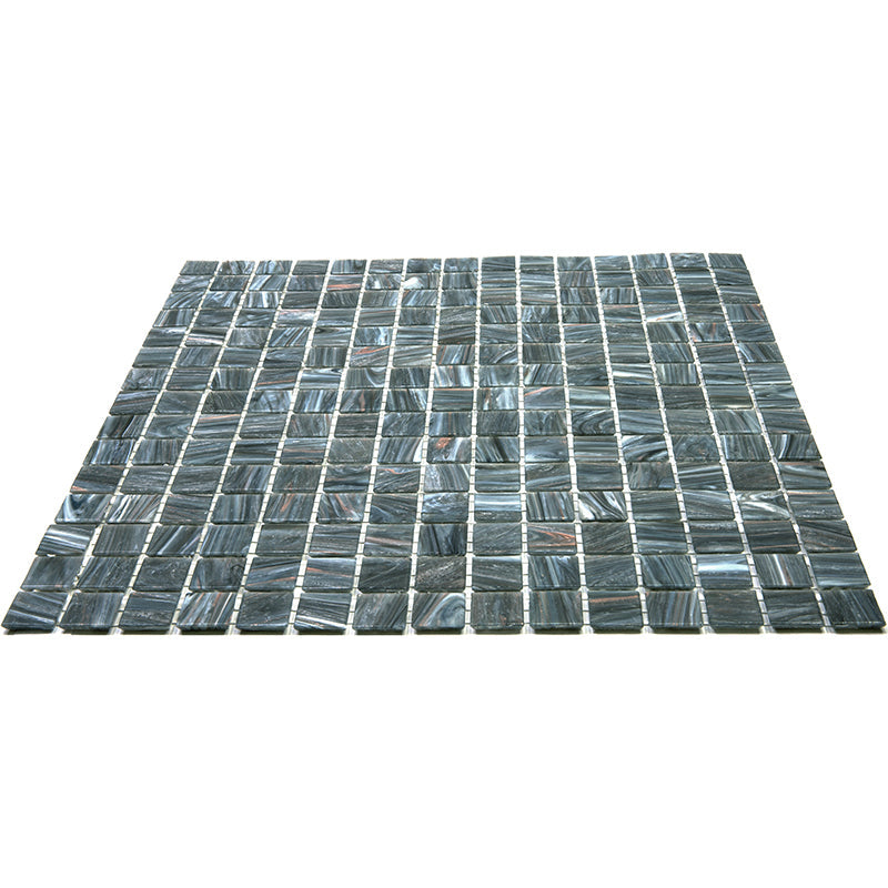 Cosmic Gray 12 x 12 Glossy Glass Mosaic Tile