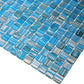 Blue and Gold 12 x 12 Glossy Glass Mosaic Tile