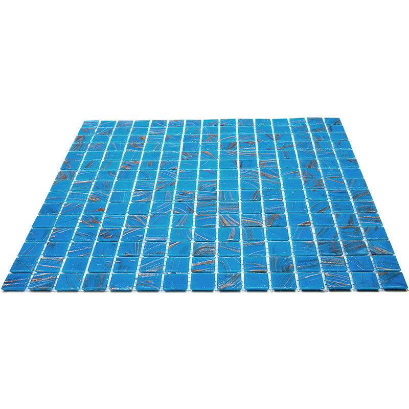 Rich Electric Blue 12 x 12 Glossy Glass Mosaic Tile