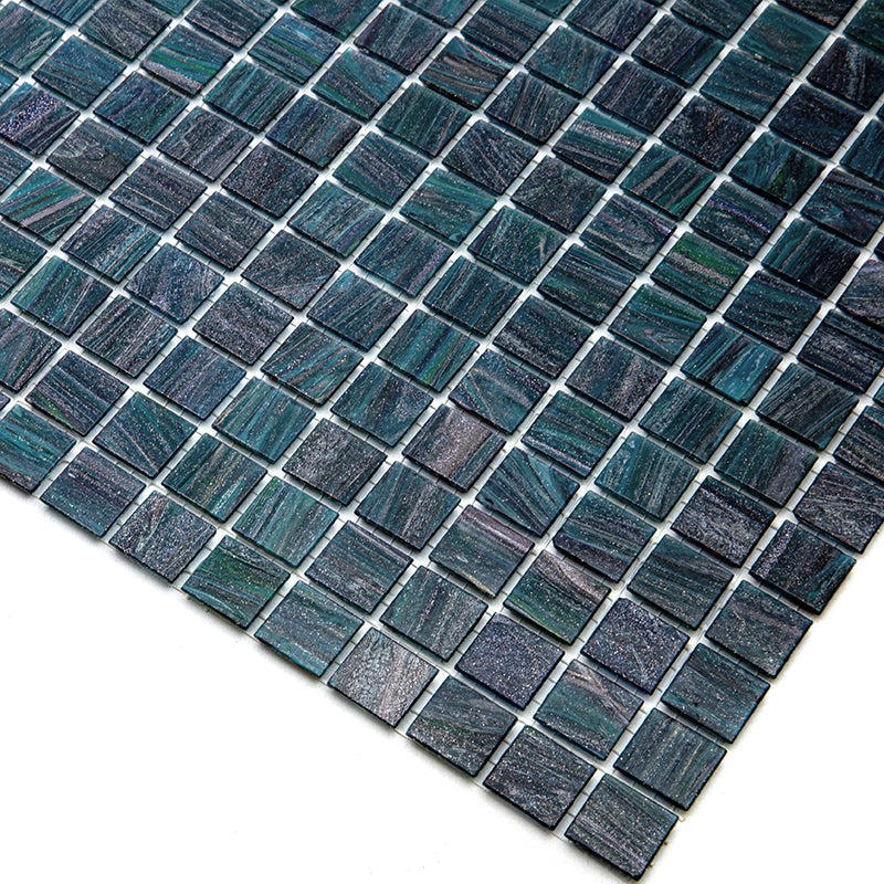 Pine Green 12 x 12 Glossy Glass Mosaic Tile