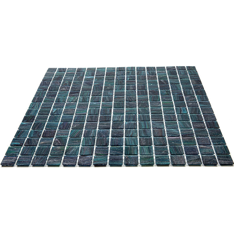 Pine Green 12 x 12 Glossy Glass Mosaic Tile