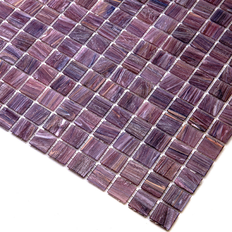 Copper Rose Red 12 x 12 Glossy Glass Mosaic Tile