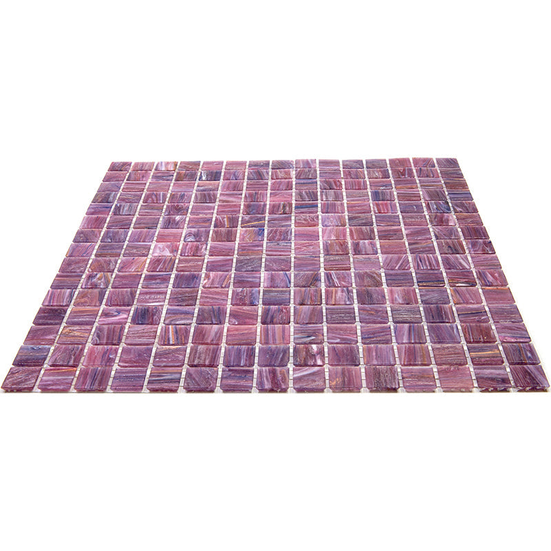 Copper Rose Red 12 x 12 Glossy Glass Mosaic Tile