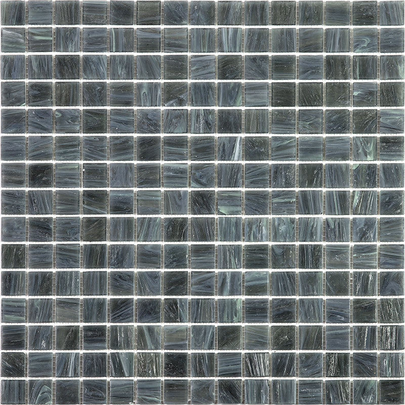 Cadet Gray 12 x 12 Glossy Glass Mosaic Tile