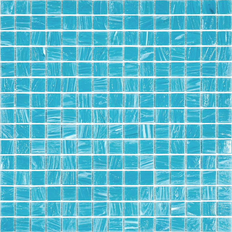 Sky Blue 12 x 12 Glossy Glass Mosaic Tile