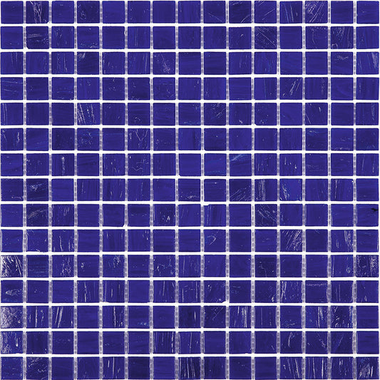 Royal Blue 12 x 12 Glossy Glass Mosaic Tile - Sample