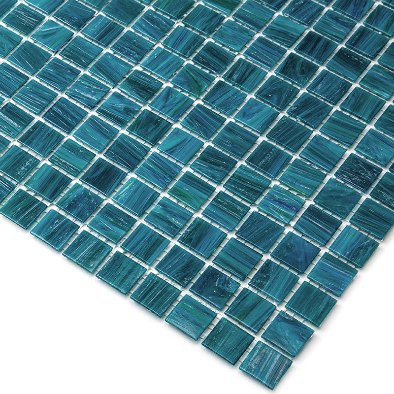 Skobeloff Green 12 x 12 Glossy Glass Mosaic Tile