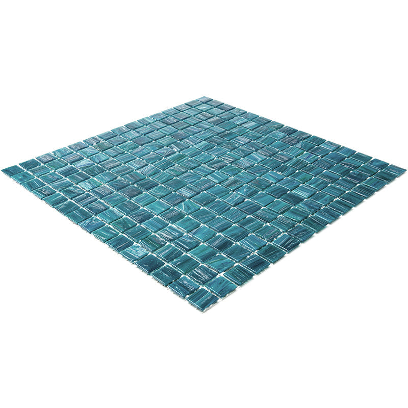 Skobeloff Green 12 x 12 Glossy Glass Mosaic Tile