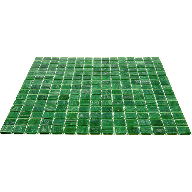 Kelly Green 12 x 12 Glossy Glass Mosaic Tile