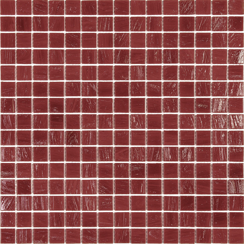 Scarlet Red 12 x 12 Glossy Glass Mosaic Tile - Sample