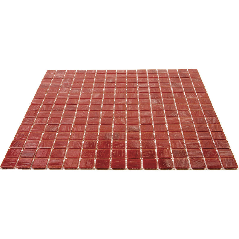 Scarlet Red 12 x 12 Glossy Glass Mosaic Tile