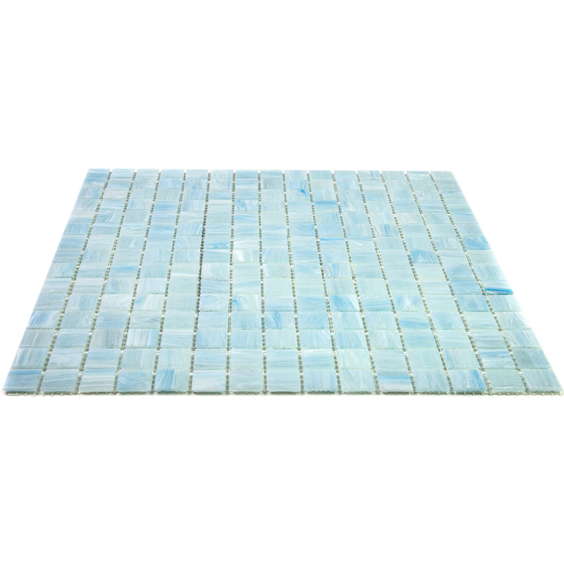 Columbia Blue 12 x 12 Glossy Glass Mosaic Tile