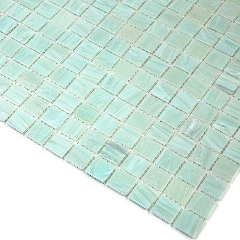 Light Pistachio Green 12 x 12 Glossy Glass Mosaic Tile