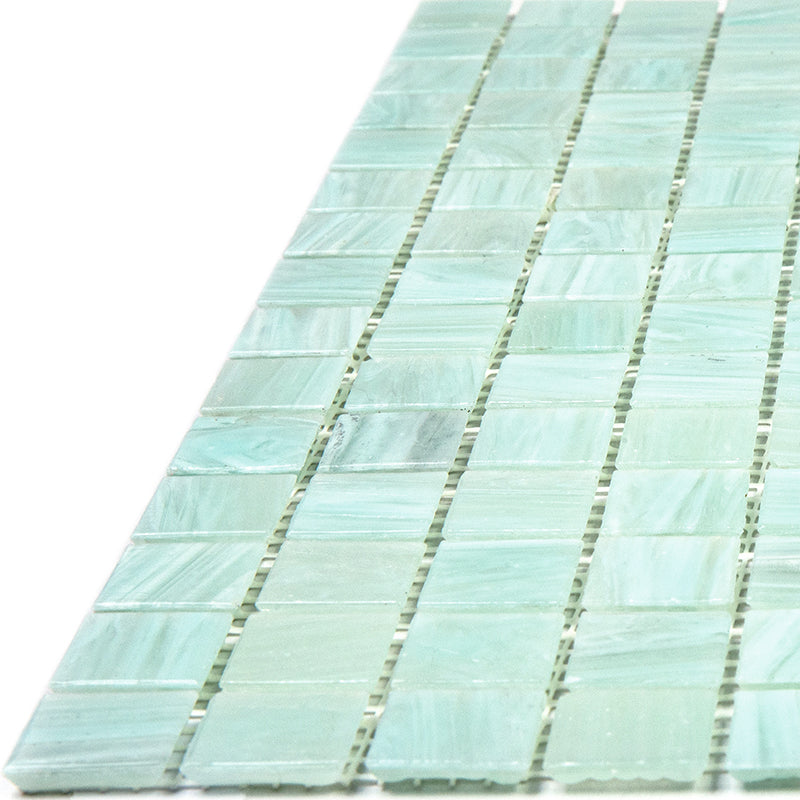 Light Pistachio Green 12 x 12 Glossy Glass Mosaic Tile