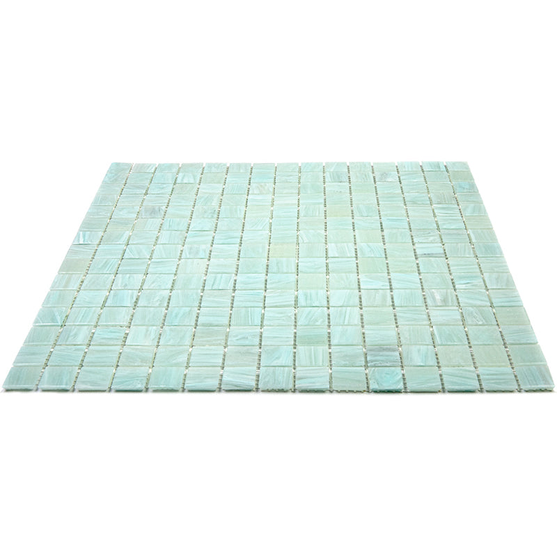 Light Pistachio Green 12 x 12 Glossy Glass Mosaic Tile