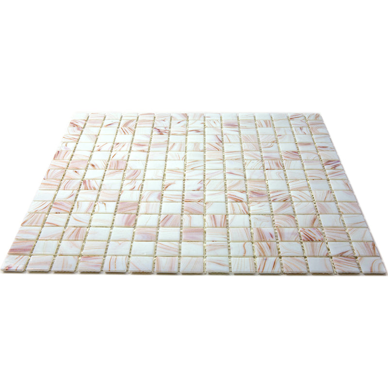 Coconut White 12 x 12 Glossy Glass Mosaic Tile