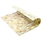 Beige 12 x 12 Glossy Glass Mosaic Tile