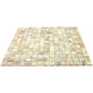 Beige 12 x 12 Glossy Glass Mosaic Tile