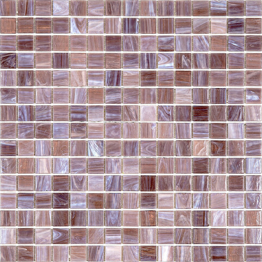 Old Rose Red 12 x 12 Glossy Glass Mosaic Tile - Sample