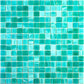 Cyan Blue 12 x 12 Glossy Glass Mosaic Tile