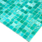 Cyan Blue 12 x 12 Glossy Glass Mosaic Tile