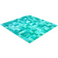 Cyan Blue 12 x 12 Glossy Glass Mosaic Tile