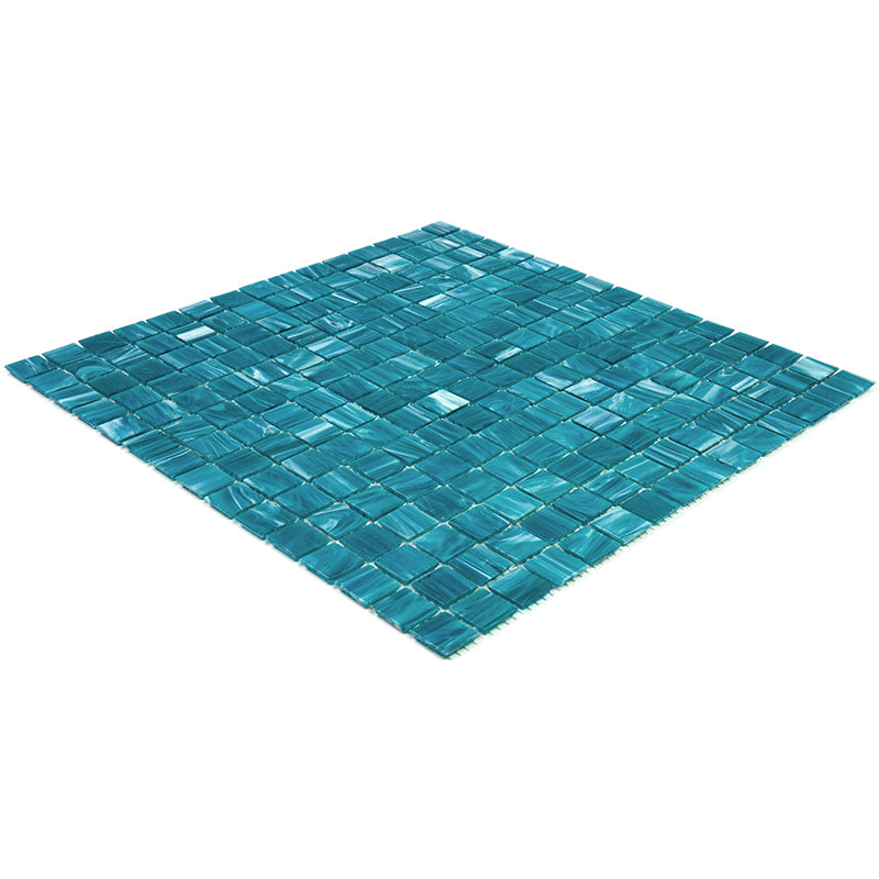 Pacific Blue 12 x 12 Glossy Glass Mosaic Tile