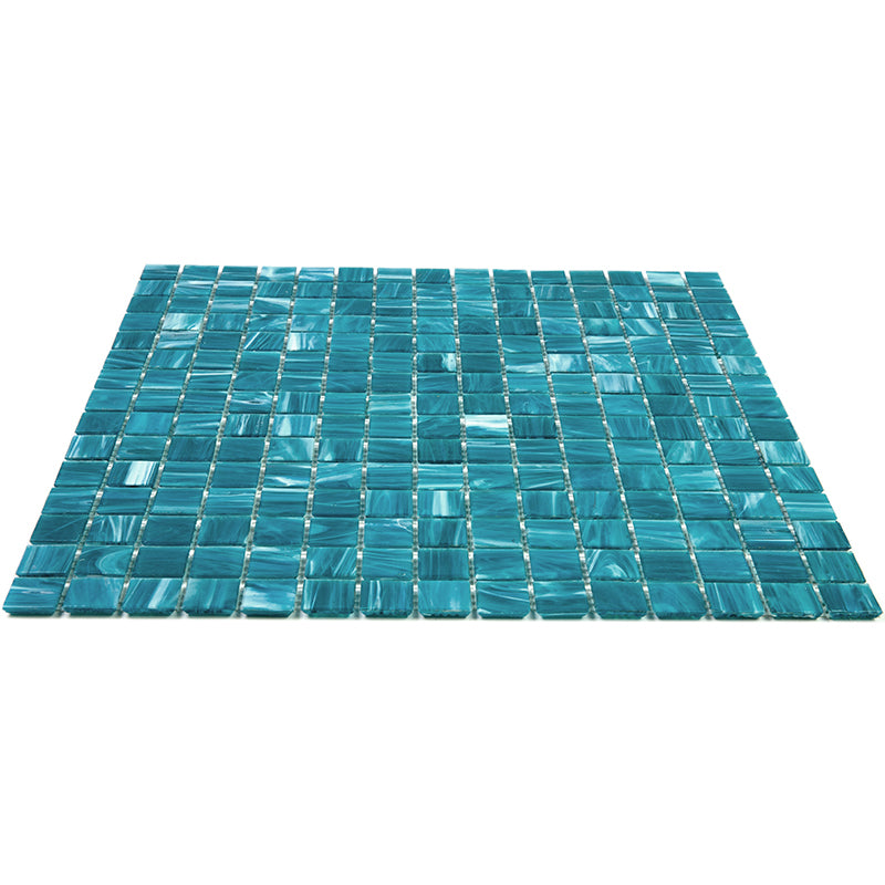 Pacific Blue 12 x 12 Glossy Glass Mosaic Tile