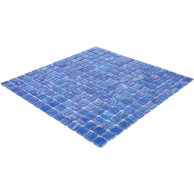 Azure Blue 12 x 12 Glossy Glass Mosaic Tile