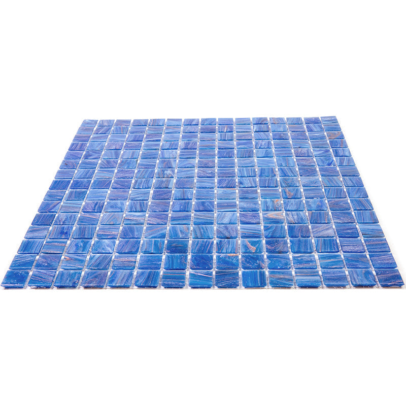 Azure Blue 12 x 12 Glossy Glass Mosaic Tile