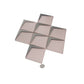 Pink Metallic Silver 12x9 Matte Glass Mosaic Tile