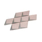 Pink Metallic Silver 12x9 Matte Glass Mosaic Tile - Sample