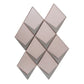Pink Metallic Silver 12x9 Matte Glass Mosaic Tile - Sample