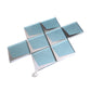 Blue Metallic Silver 12x9 Matte Glass Mosaic Tile