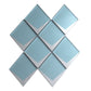 Blue Metallic Silver 12x9 Matte Glass Mosaic Tile - Sample
