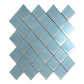 Blue Metallic Silver 12x9 Matte Glass Mosaic Tile - Sample