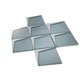 Green Metallic Silver 12x9 Matte Glass Mosaic Tile
