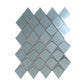 Green Metallic Silver 12x9 Matte Glass Mosaic Tile