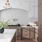 Wooden Grey, Bianco Carrara 12 x 15 Polished Marble Mosaic Tile