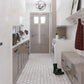 White and Beige 12 x 14 Polished Marble Mosaic Tile