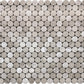 Gray and White 11 x 12 Polished Marble Mosaic Tile