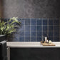 Dark Blue 5 x 5 Glossy Ceramic Square Tile