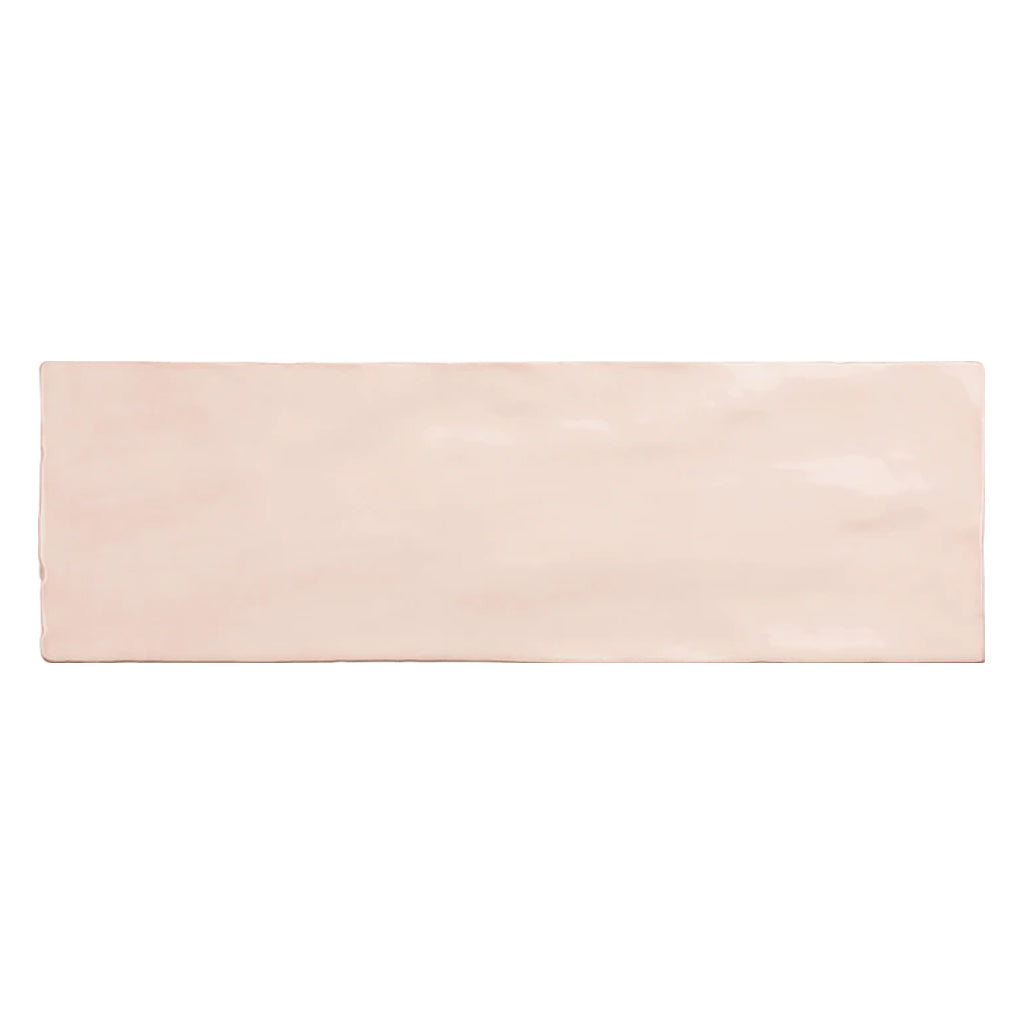 soft pink 2.5x8 glossy ceramic subway tile with smooth glossy finish