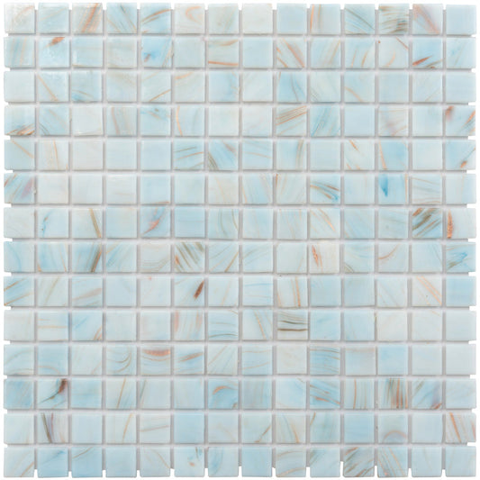 Pastel Blue 12 x 12 Glossy Glass Mosaic Tile - Sample