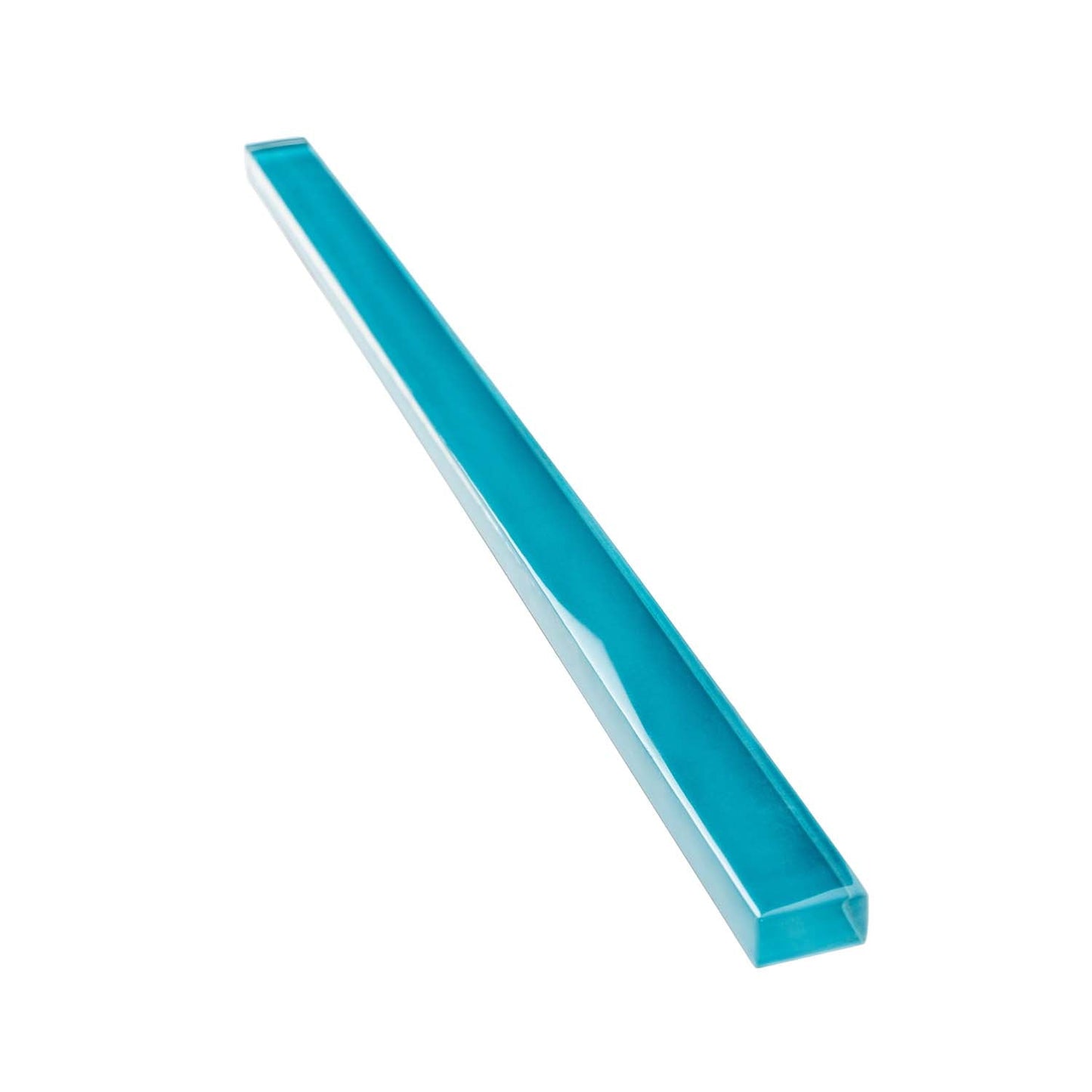 Sapphire Blue 0.5 x 12 Glossy Glass Pencil Trim