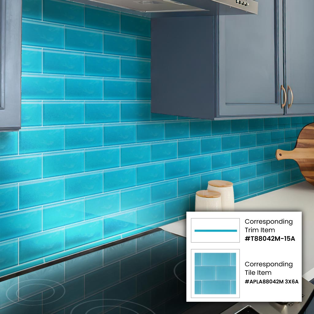 Sapphire Blue 3 x 6 Matte Glass Subway Tile