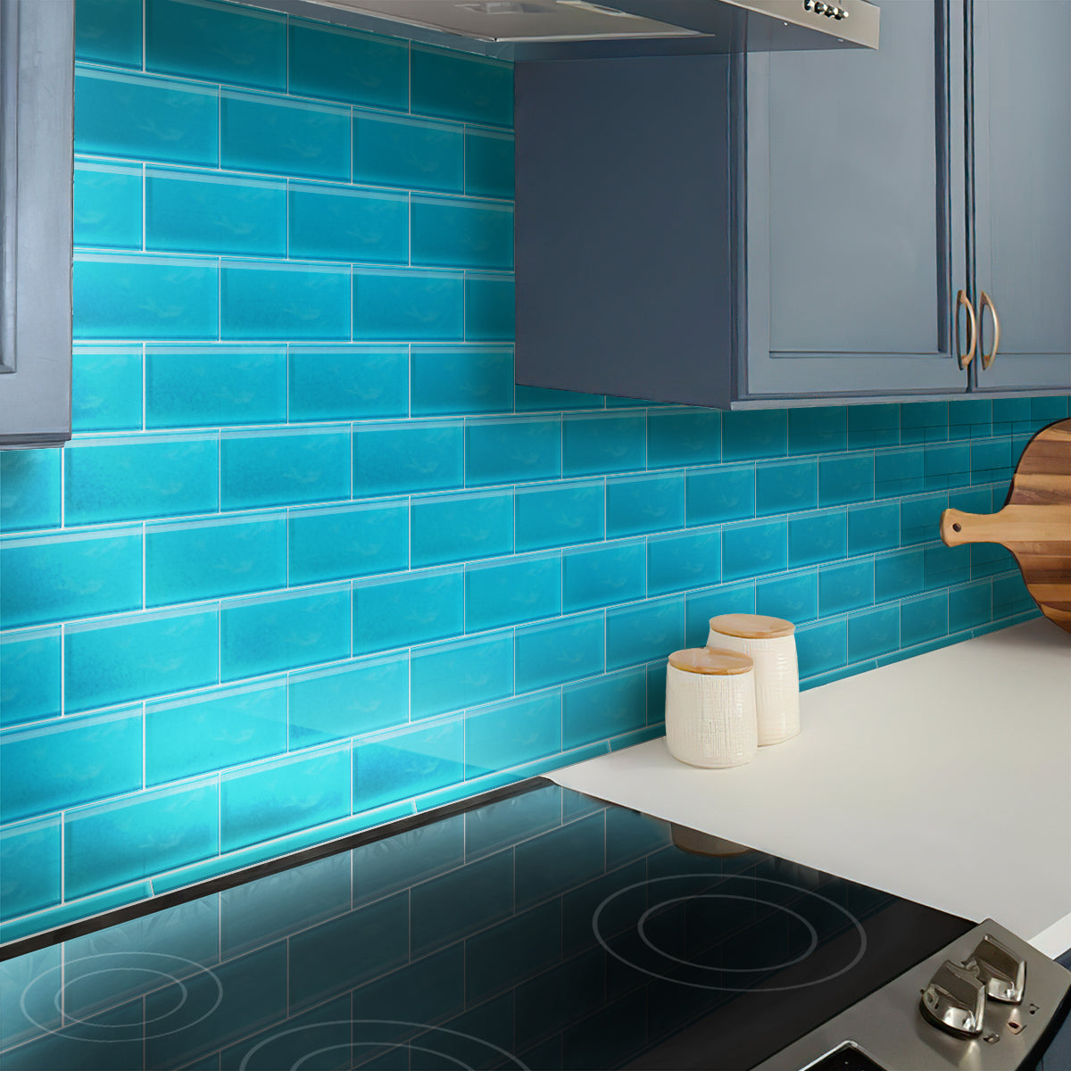 Sapphire Blue 3 x 6 Matte Glass Subway Tile