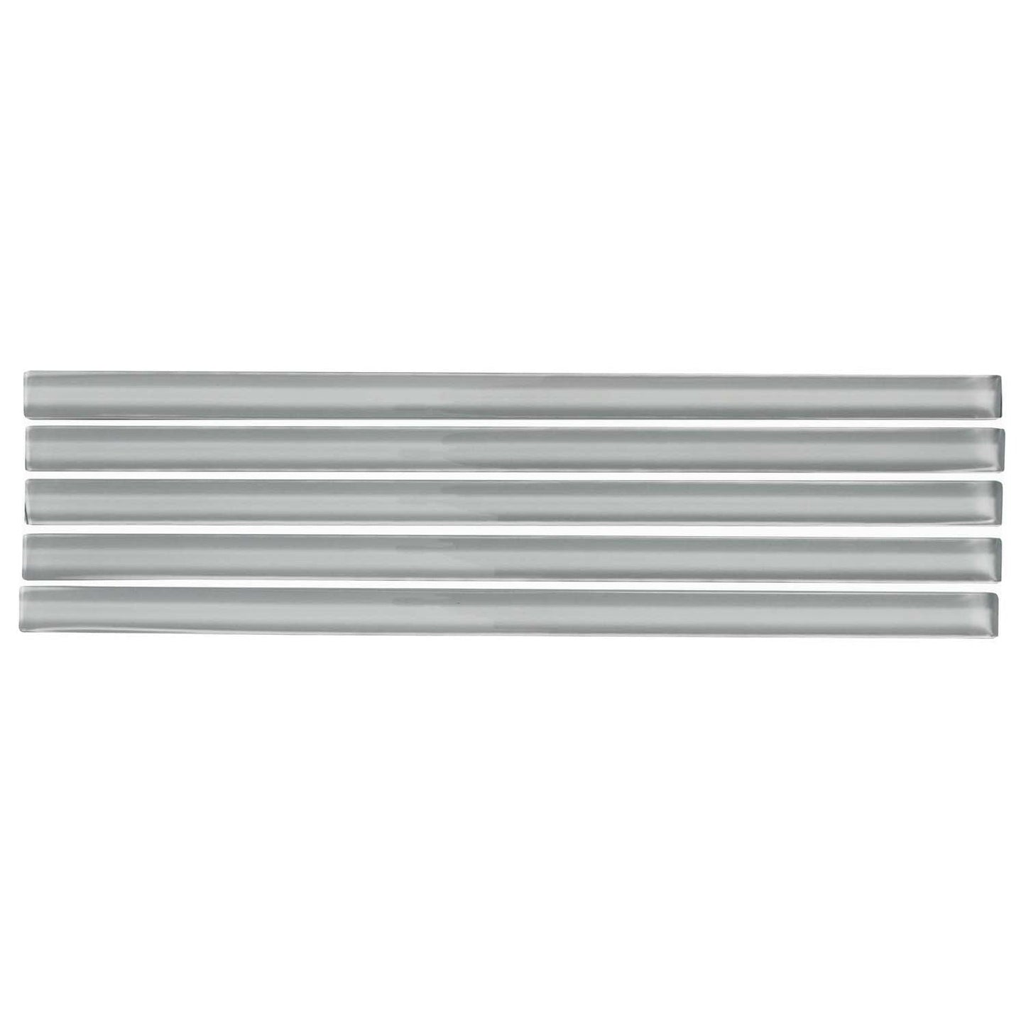 Gray 0.5 x 12 Glossy Glass Pencil Trim